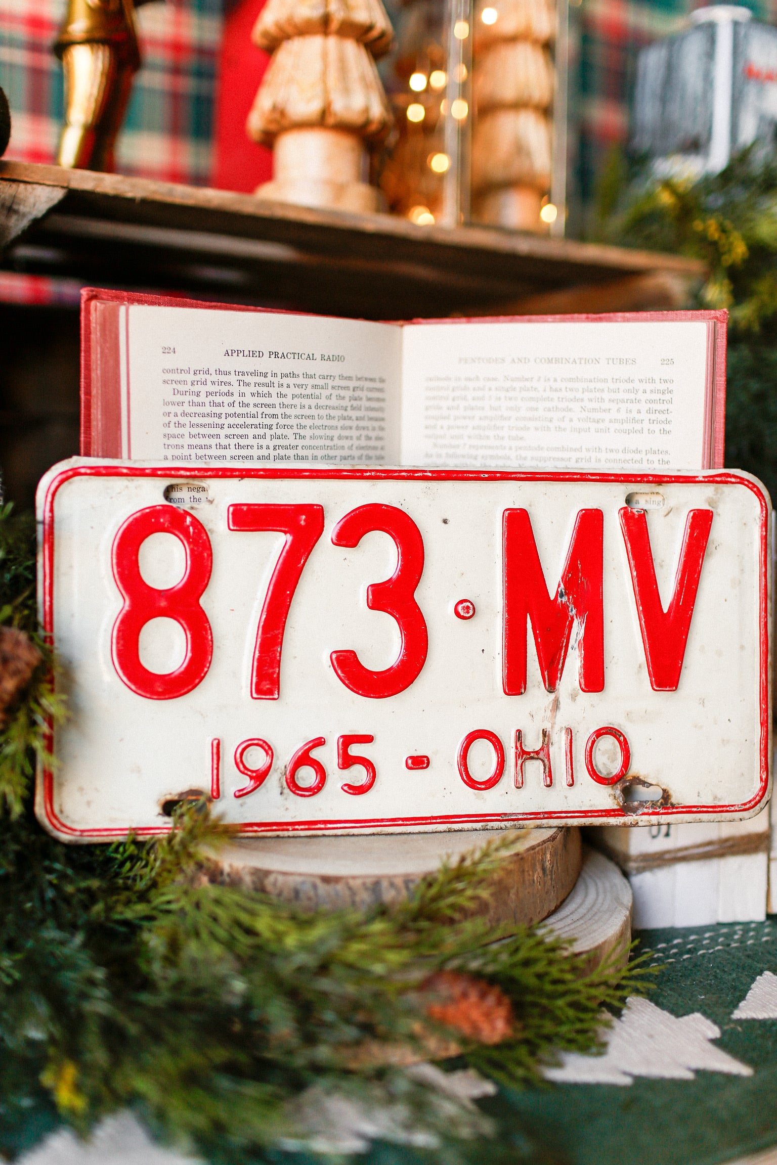 Vintage White License Plate The Little Burlap Barn®