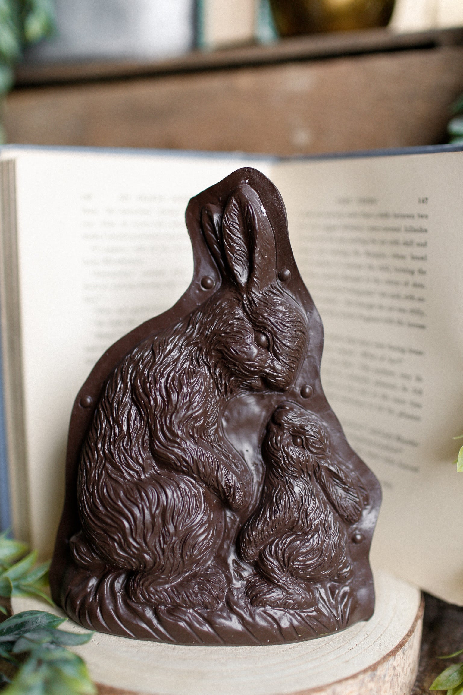 Chocolate Bunny & Baby The Little Burlap Barn®