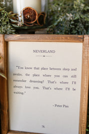 Handmade "Neverland" Framed Sign The Little Burlap Barn®