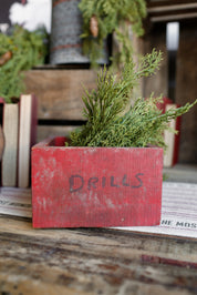 Handmade Red Wood Box
