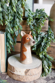 Stoneware Dog Vase