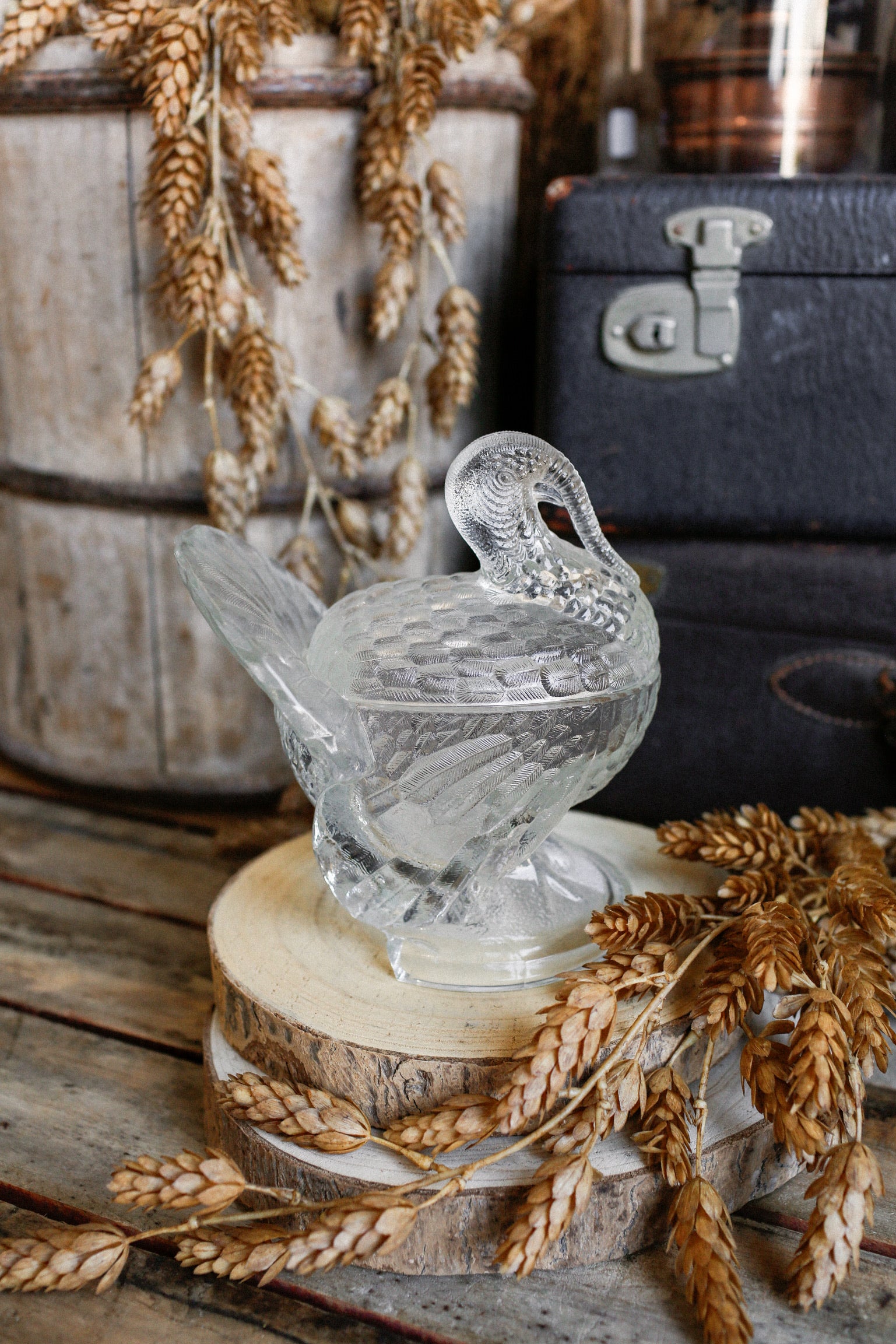 Vintage Turkey Nesting Dish