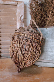 Hand-Woven Rattan Acorn