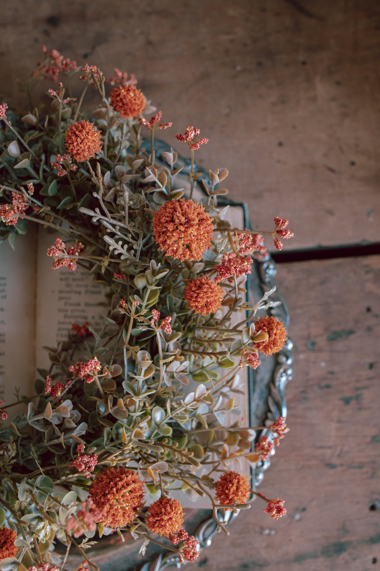 Whimsy Wildflower Mini Wreath (Pumpkin)