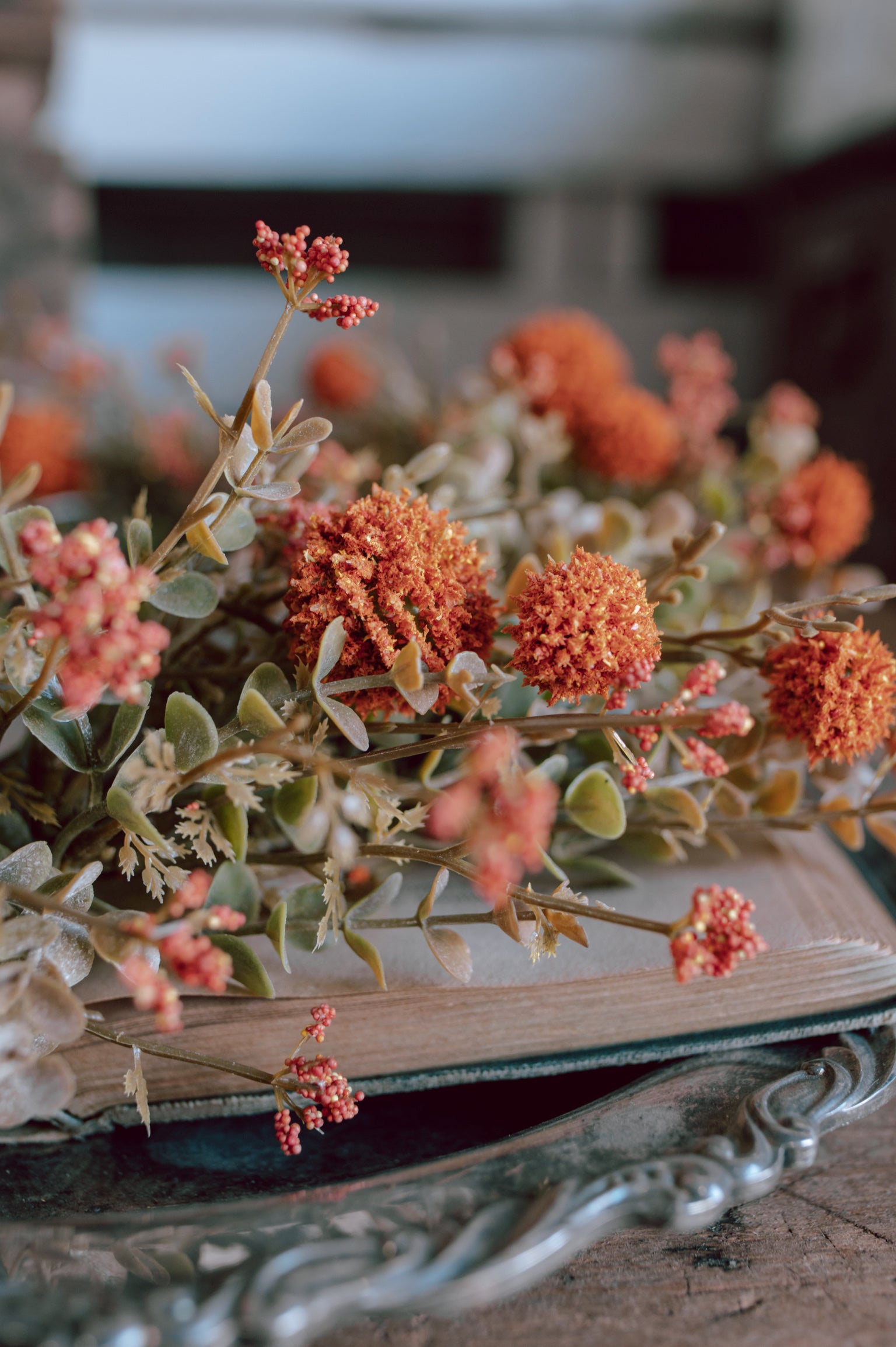 Whimsy Wildflower Mini Wreath (Pumpkin)
