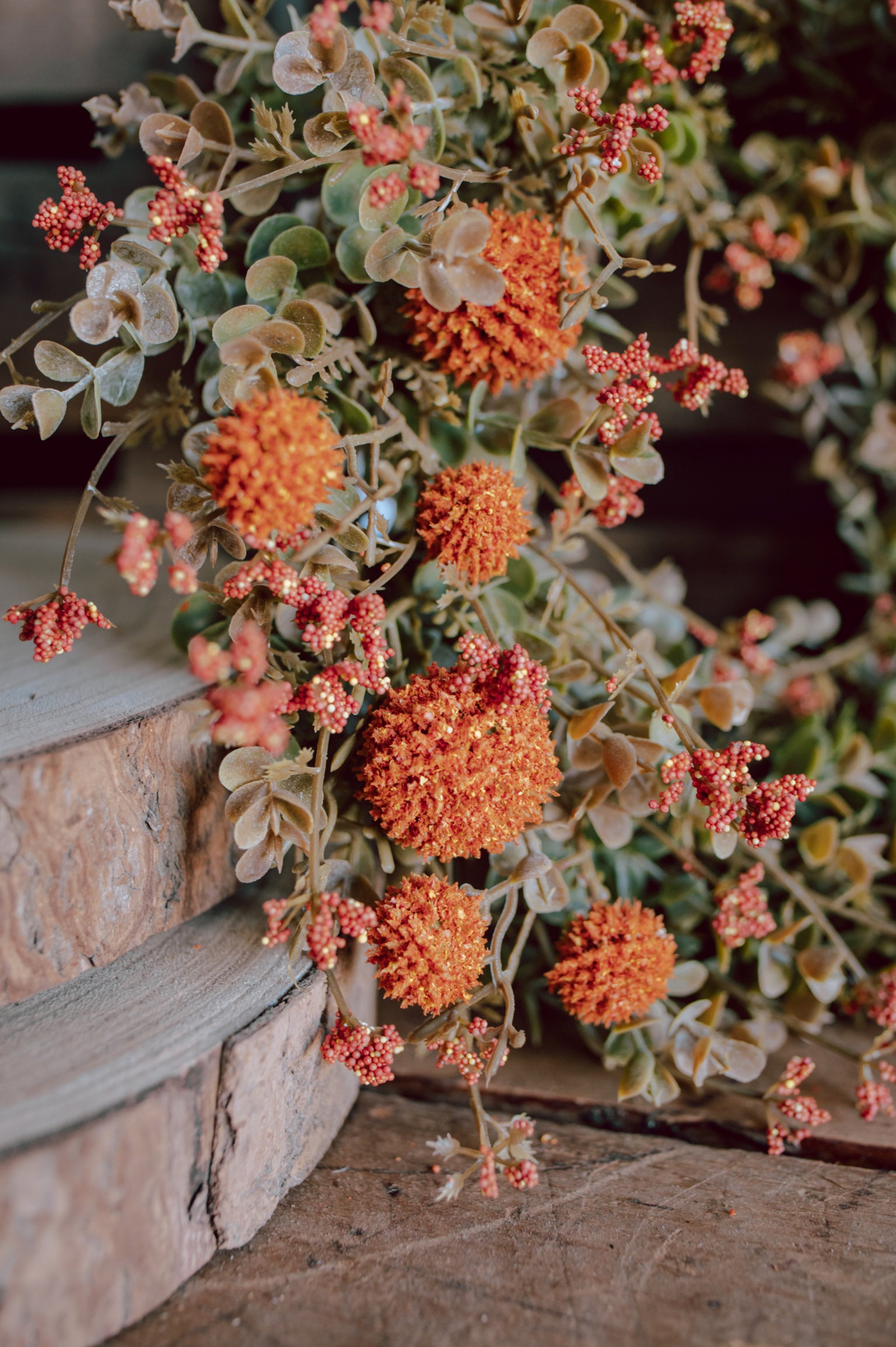Whimsy Wildflower Mini Wreath (Pumpkin)