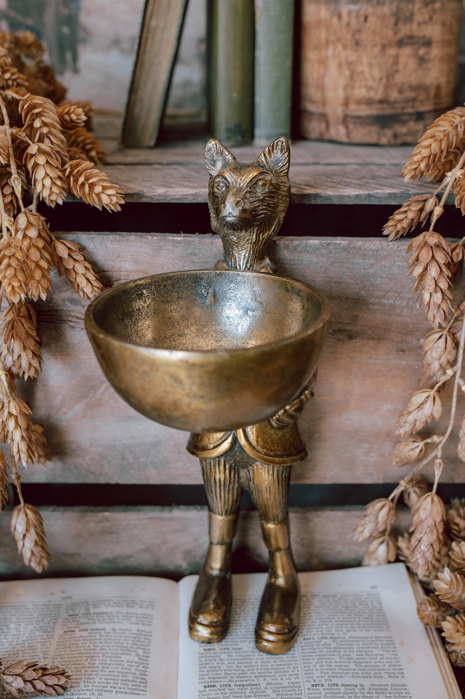 Brass Standing Fox