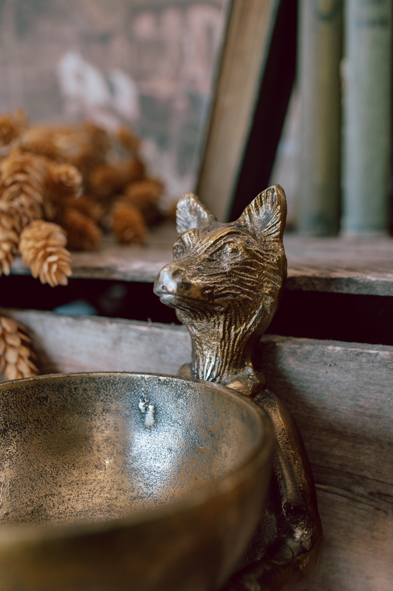 Brass Standing Fox