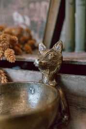 Brass Standing Fox