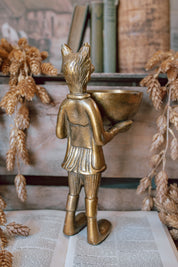 Brass Standing Fox