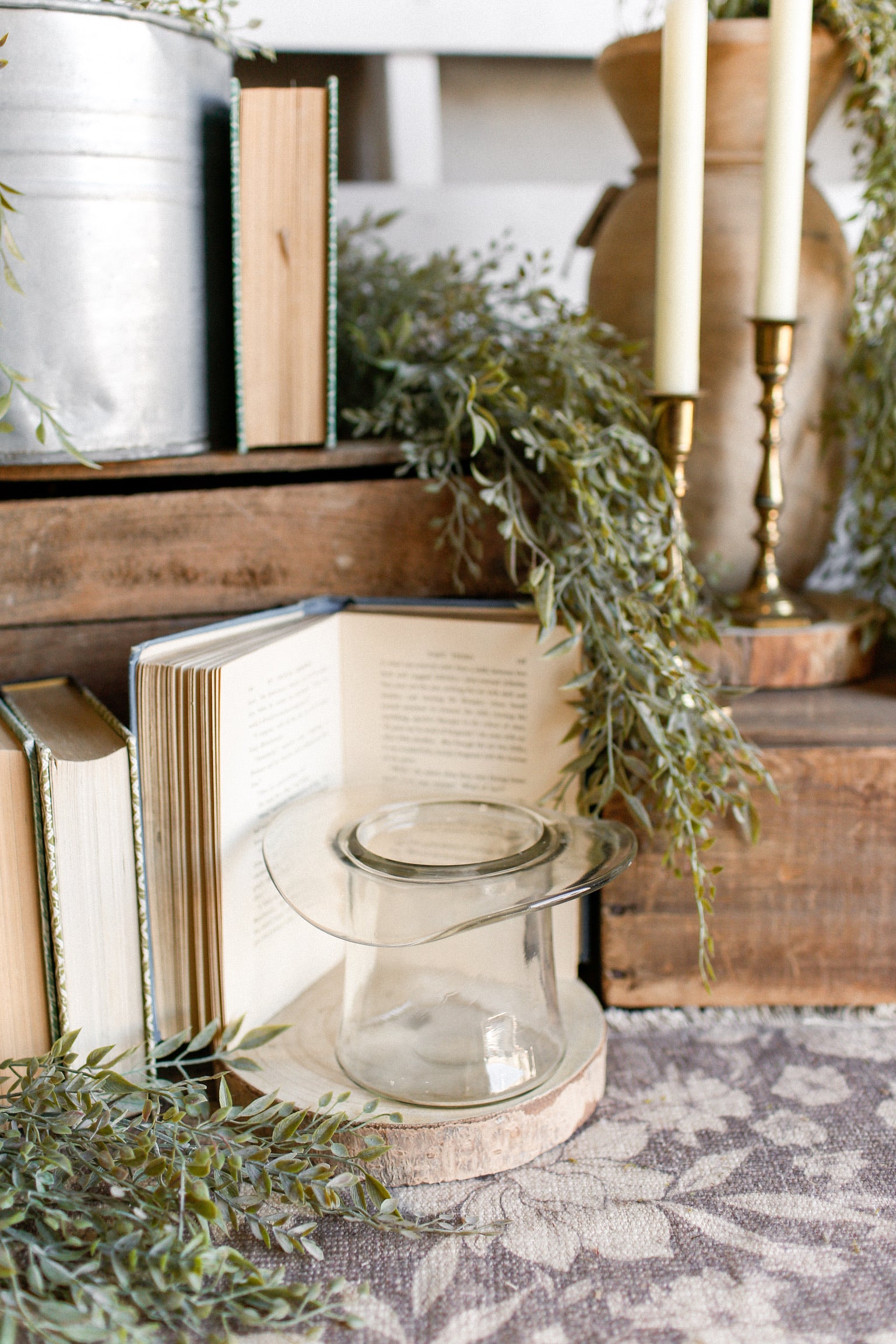 Vintage Glass Top Hat