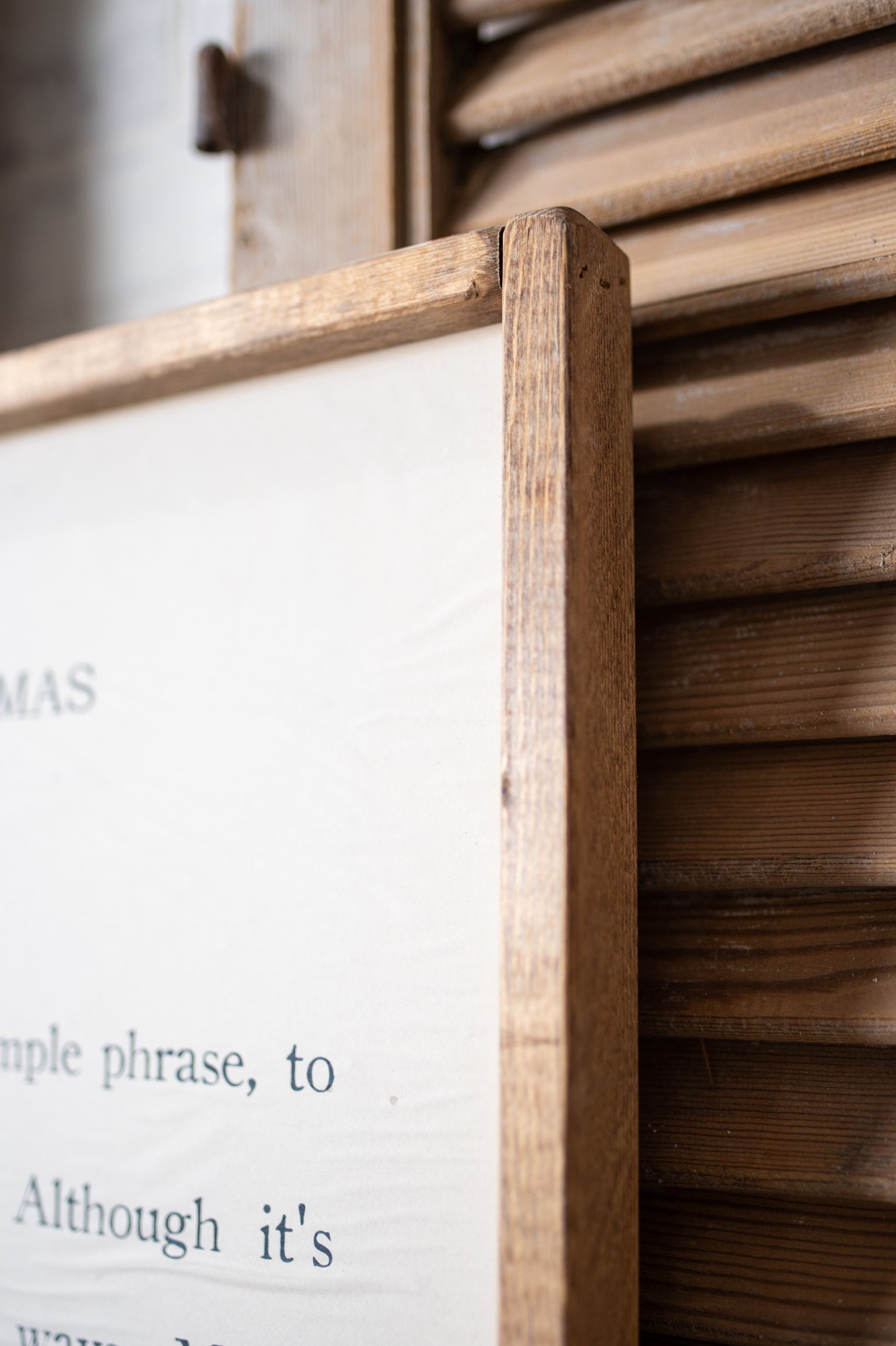 Handmade "Merry Christmas" Framed Sign