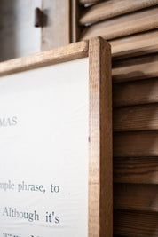 Handmade "Merry Christmas" Framed Sign