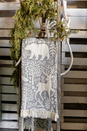 Woodland Fringe Throw