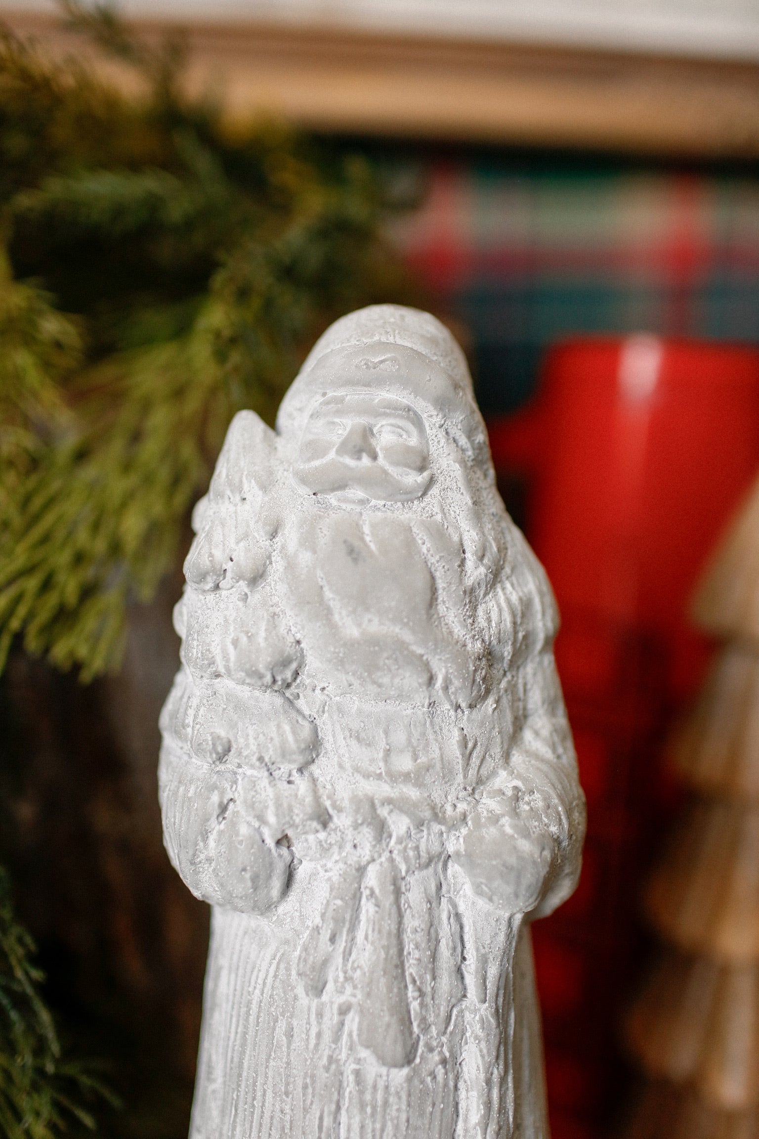 Concrete Standing Santa