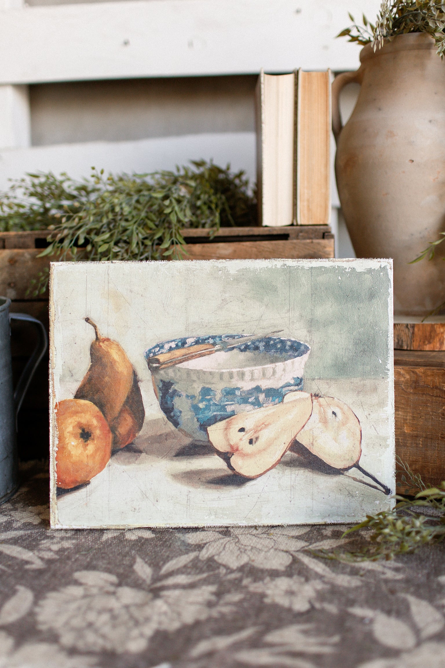 Pears Still Life Canvas Print The Little Burlap Barn®