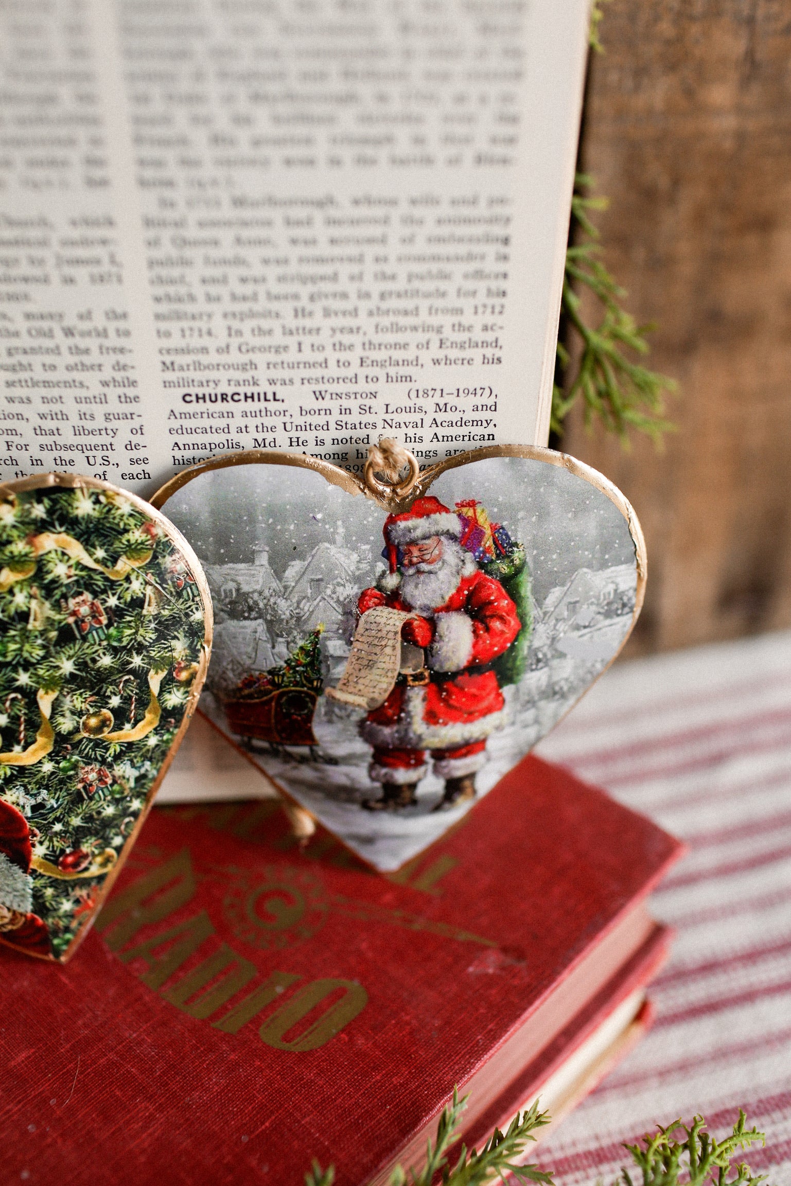 Santa Heart Ornament