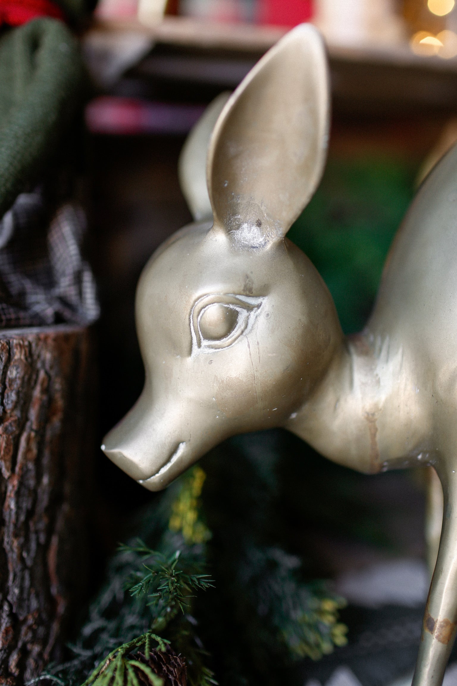 Vintage Brass Regency Deer