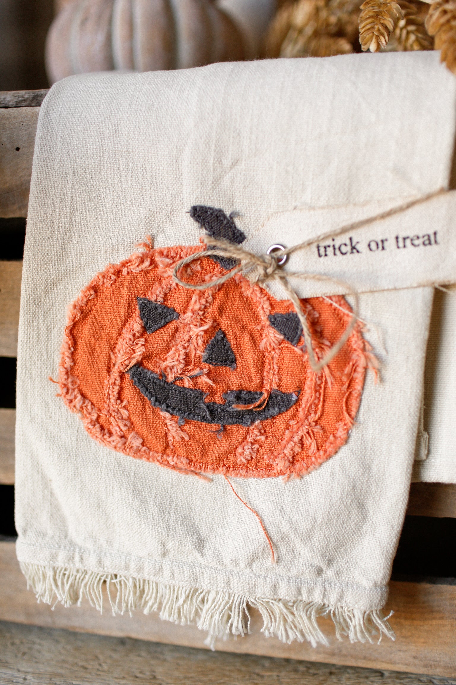 Raggedy Pumpkin Kitchen Towel
