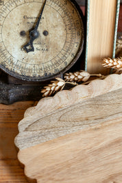 Oval Mango Wood Scalloped Serving Board Creative Co-Op