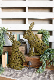Mossy Wire Sitting Bunny The Little Burlap Barn®