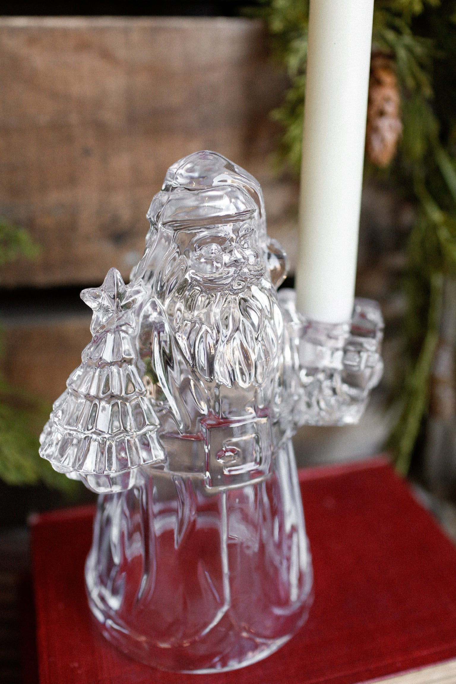 Vintage Crystal Santa