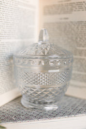 Vintage Ornate Cut Glass Candy Dish