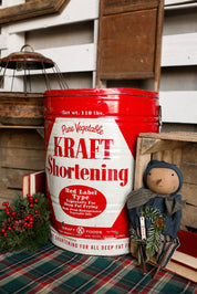 Vintage 110lb Lard Tin