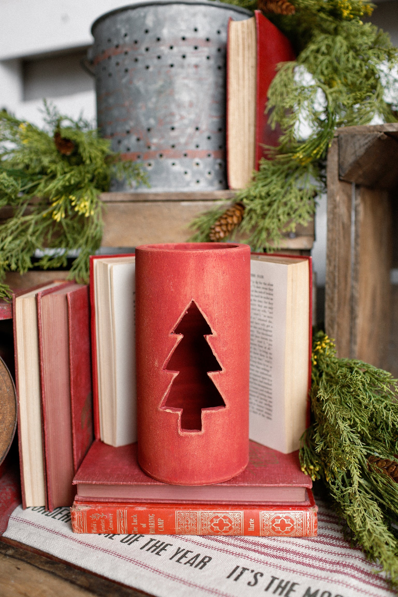 Handmade Clay Tree Lantern