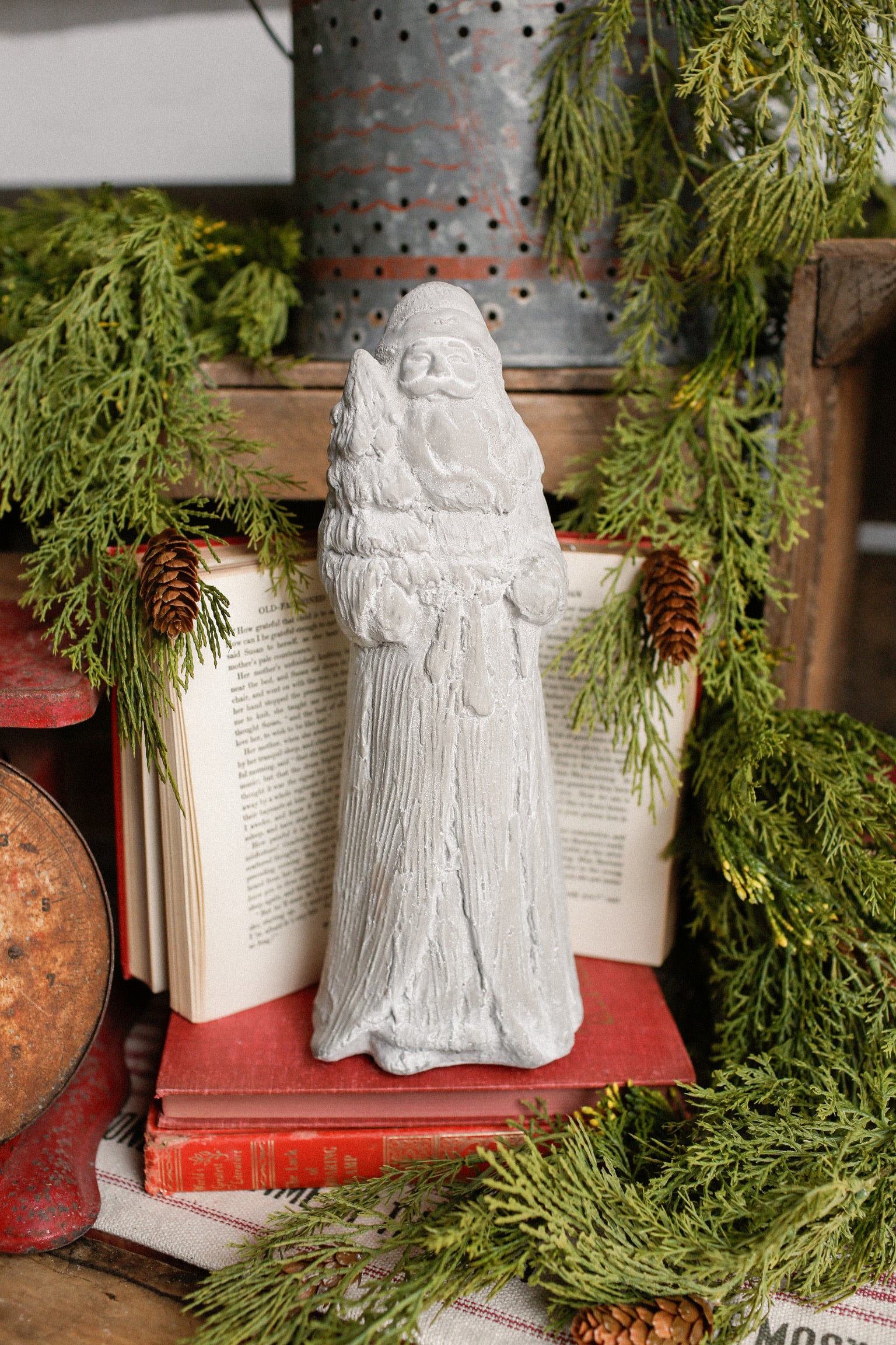 Concrete Standing Santa