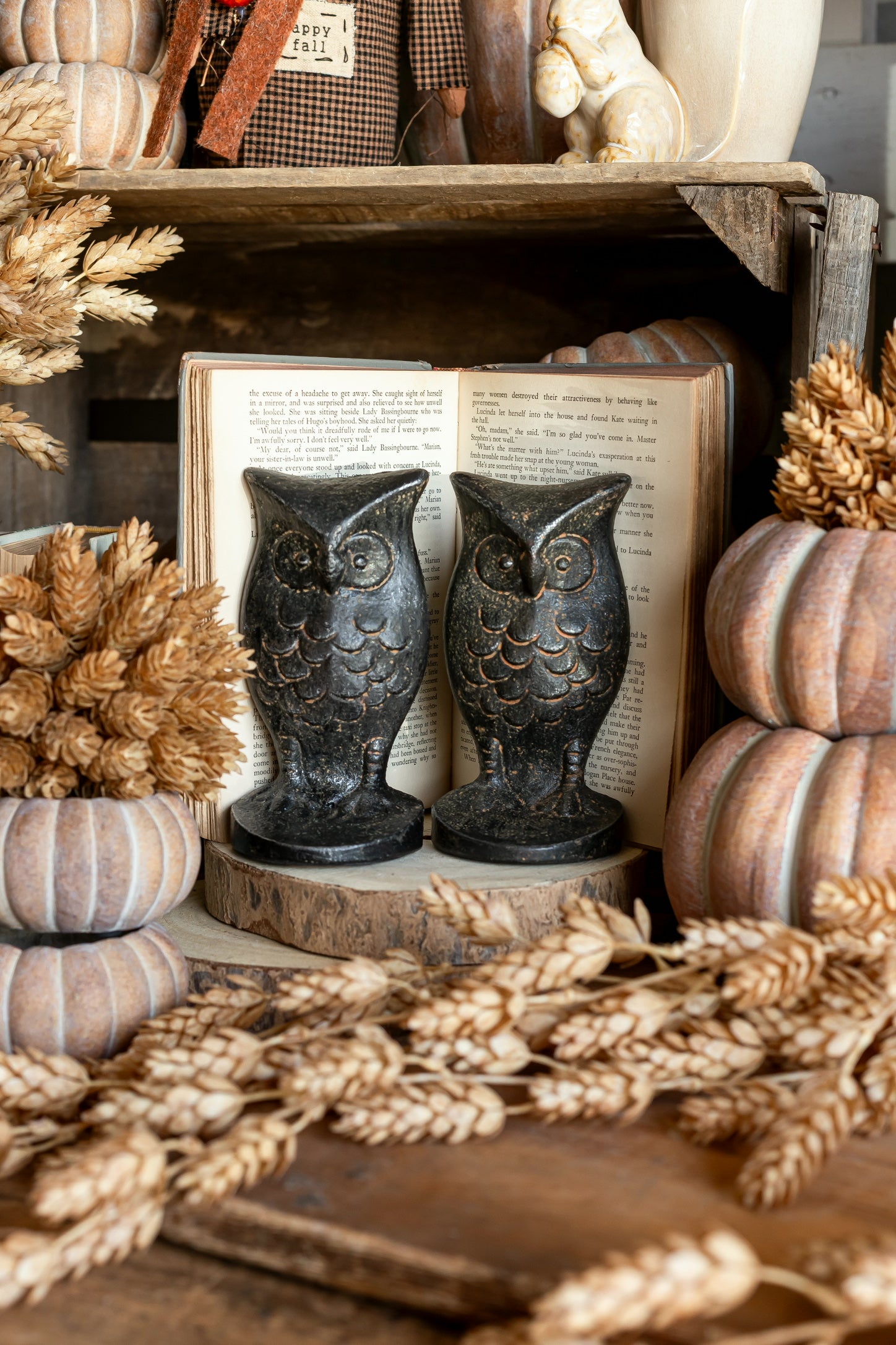 Cast Iron Owl Shaped Bookends Creative Co-Op