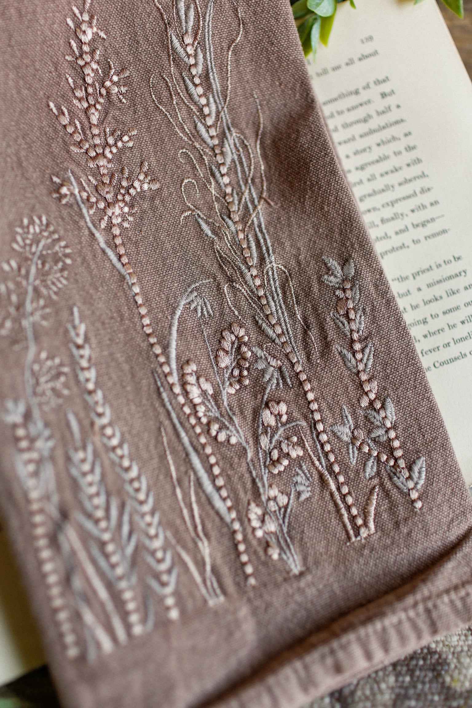 Embroidered Wildflower Towels