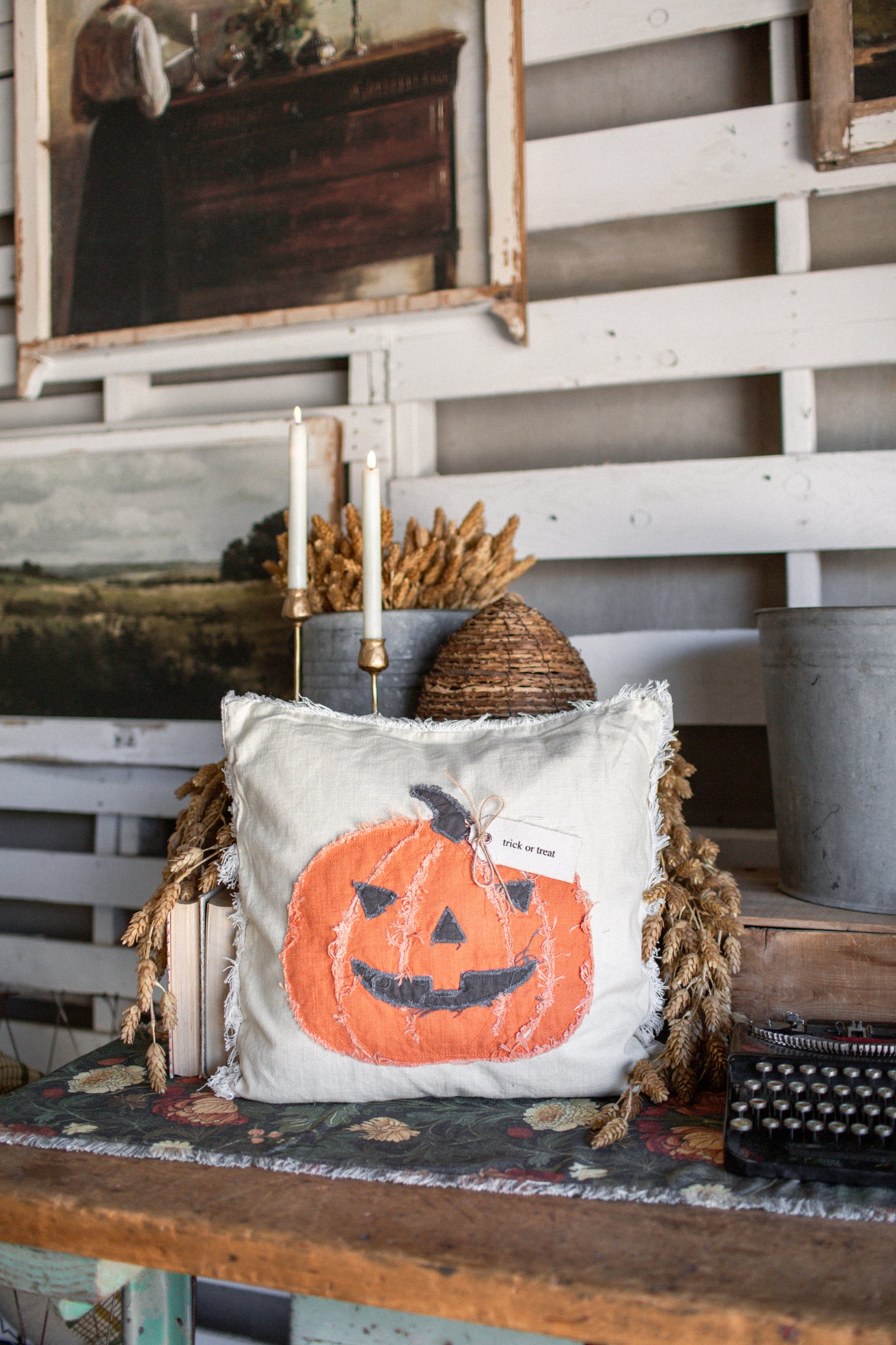 Trick or Treat Pumpkin Pillow