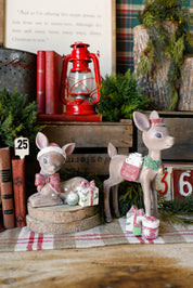 Retro Present Delivery Glitter Deer