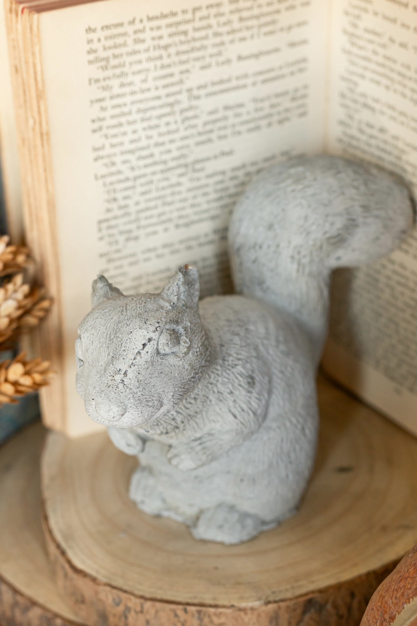 Vintage Concrete Squirrel The Little Burlap Barn