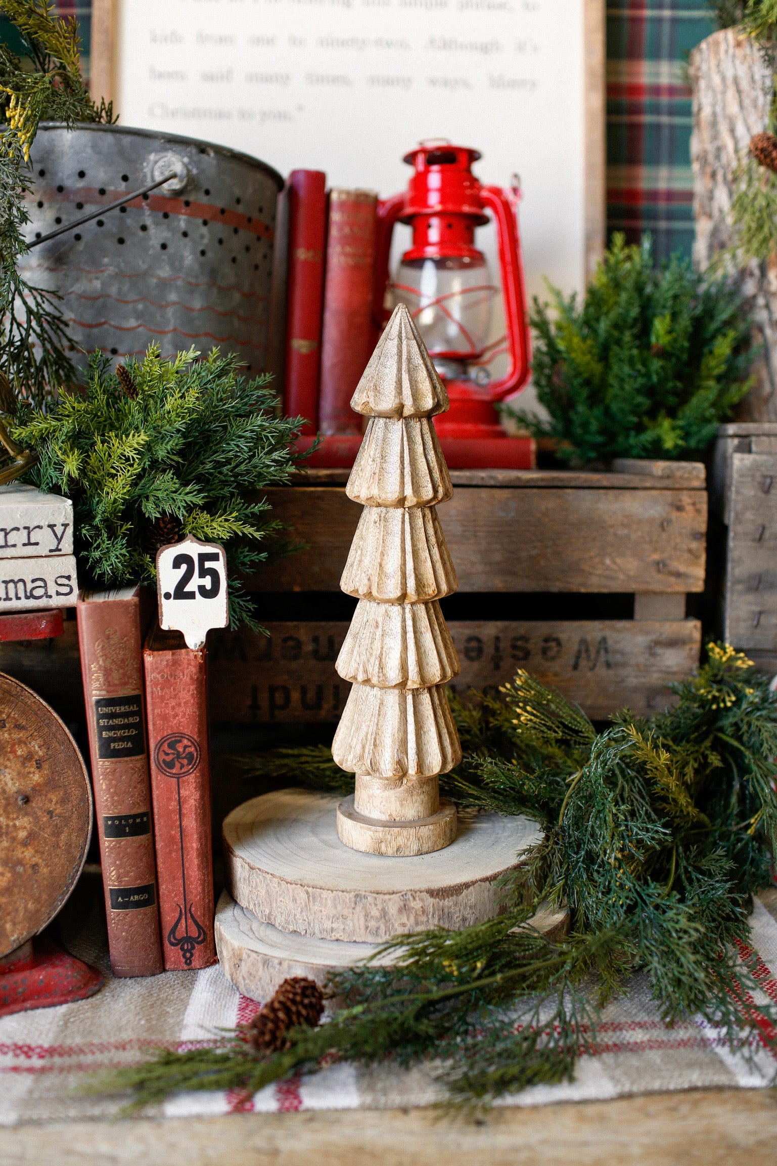 Hand-Carved Mango Wood Tree
