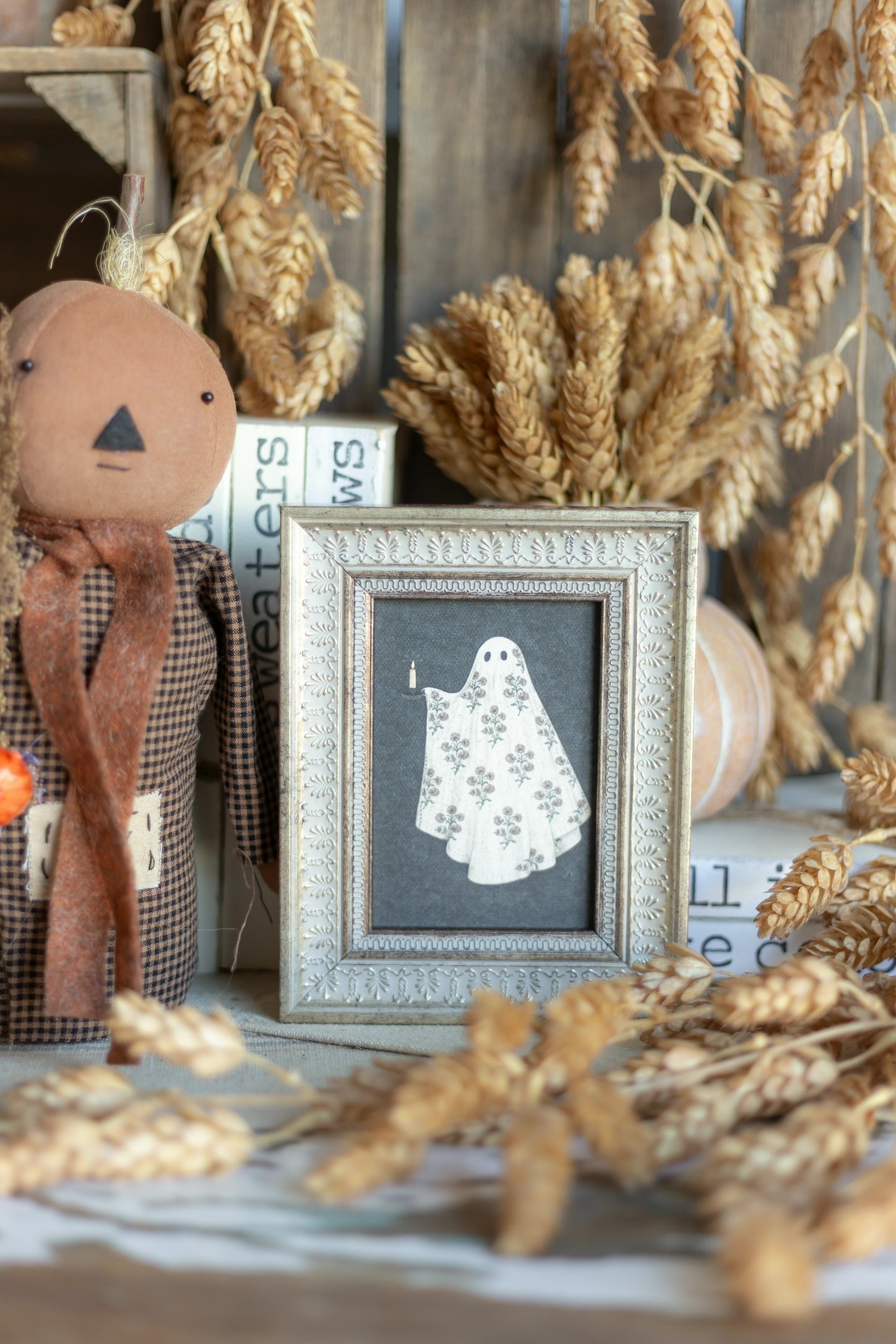Quilted Ghost Framed Art The Little Burlap Barn