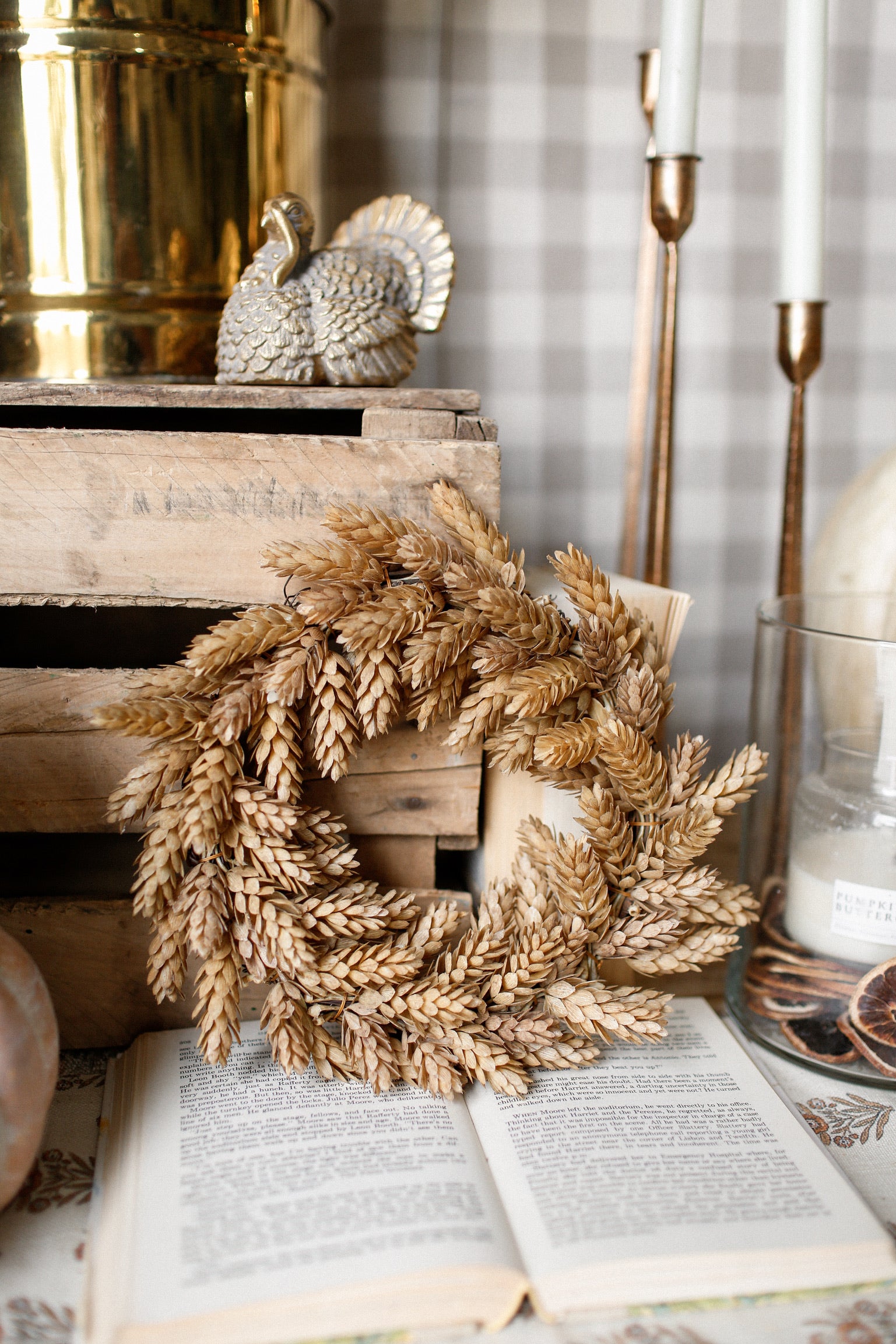 Harvest Hops Mini Wreath