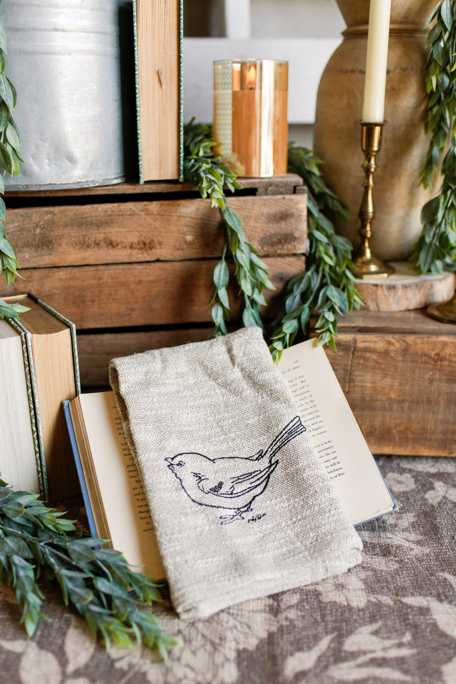 Linen Embroidered Towel