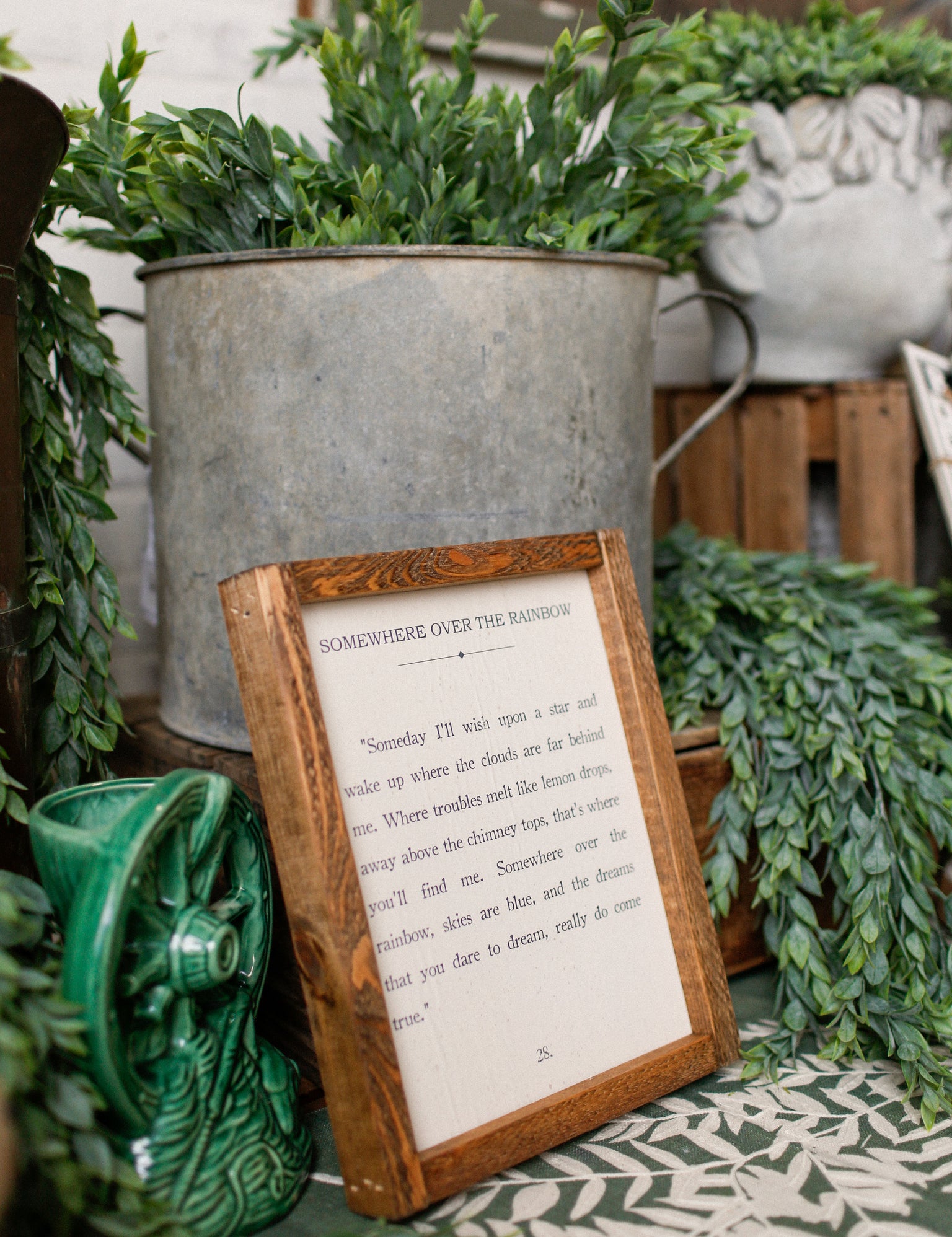 Handmade "Somewhere Over The Rainbow" Framed Sign The Little Burlap Barn®