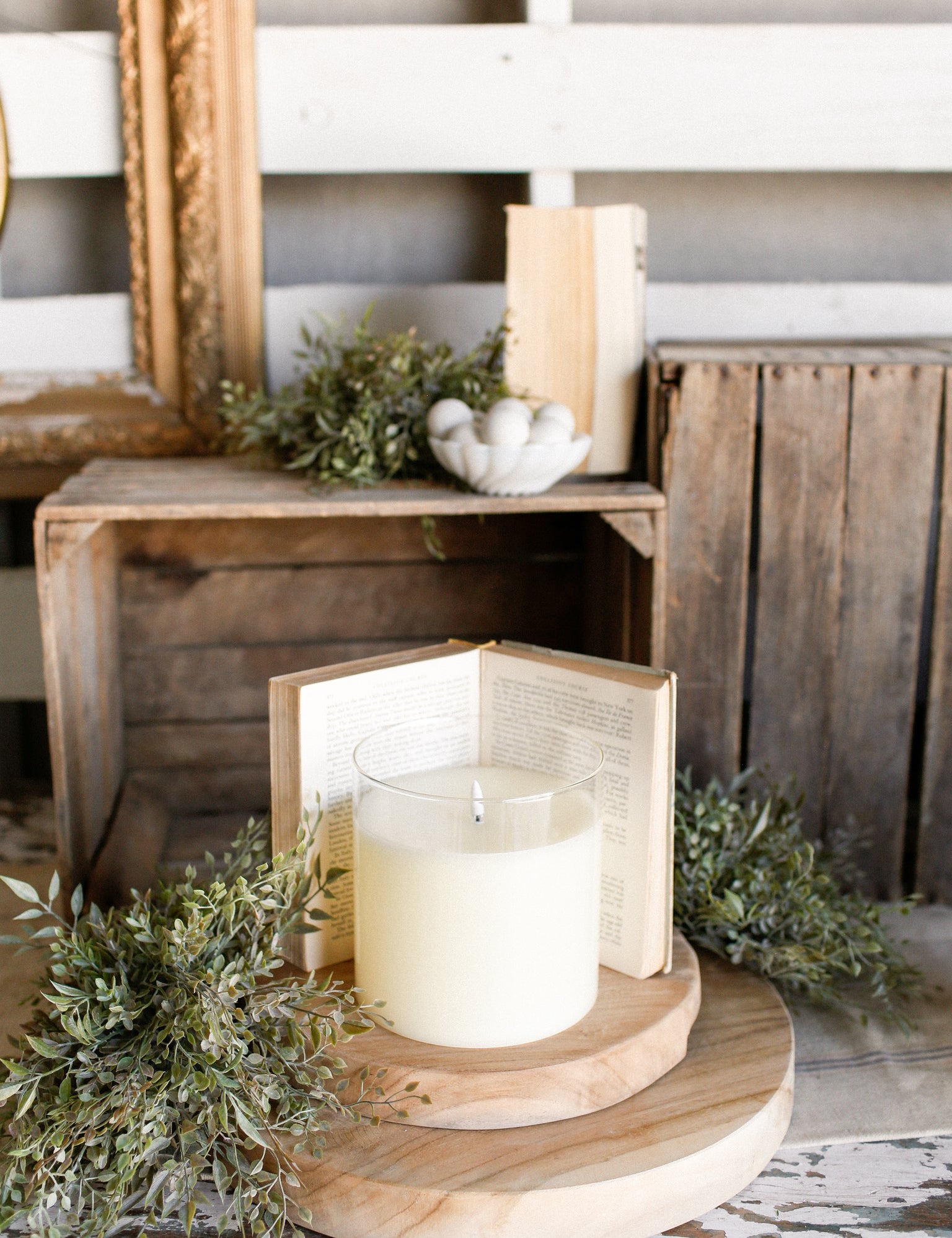 Small Ivory Flameless Candle The Little Burlap Barn®