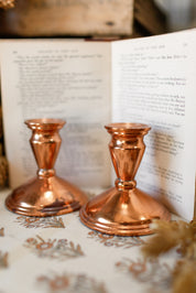 Vintage Copper Candlesticks