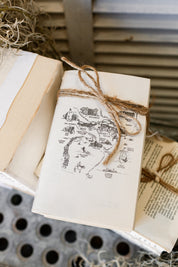 Hand-Stamped Fall Book Stack