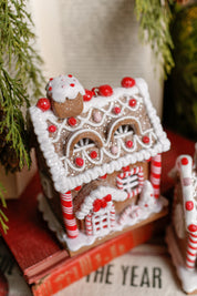 Red Lighted Mini Gingerbread House