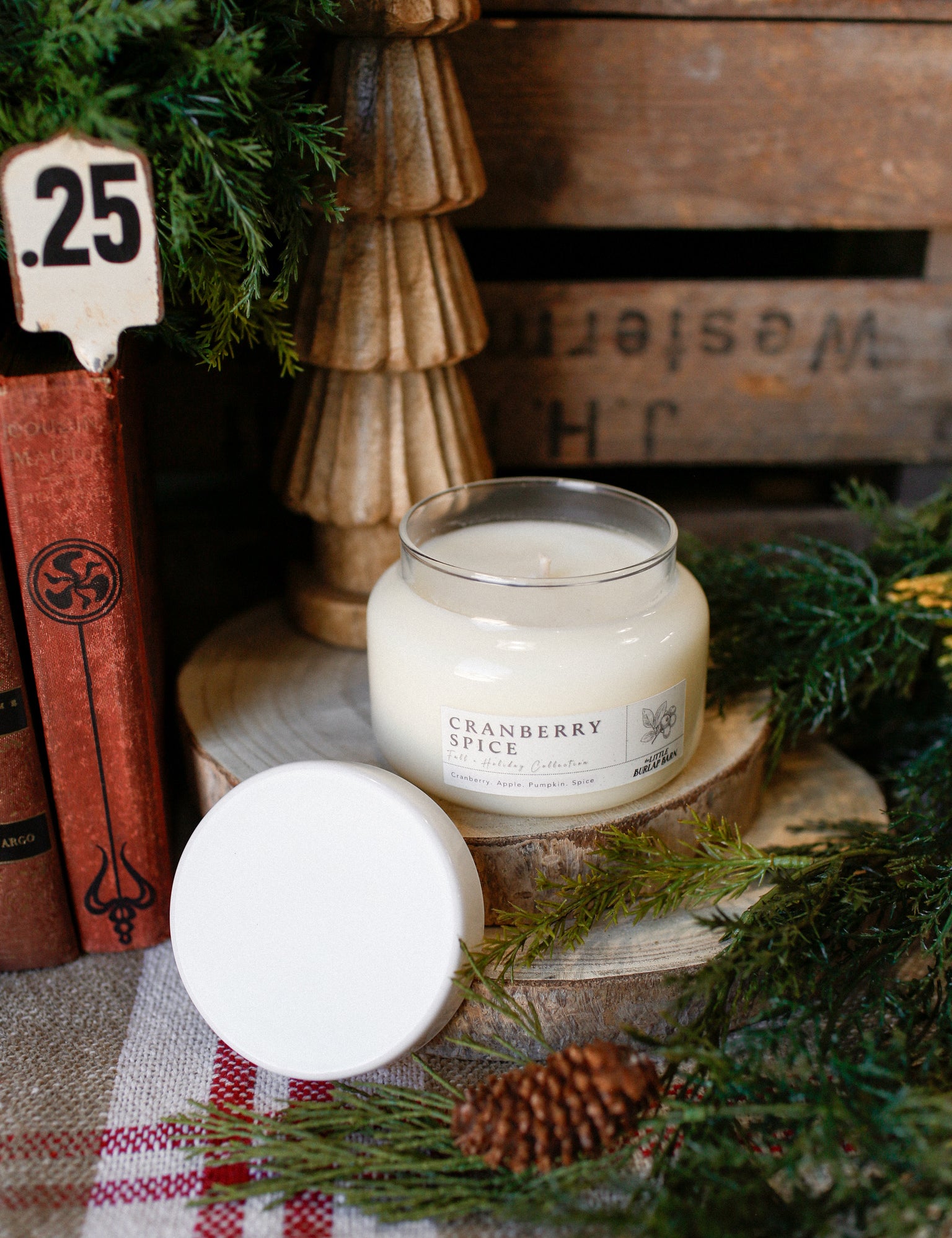 Apothecary Candle-Cranberry Spice The Little Burlap Barn®