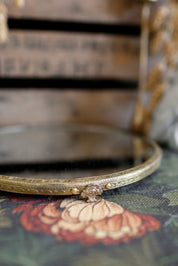 Footed Mirrored Tray