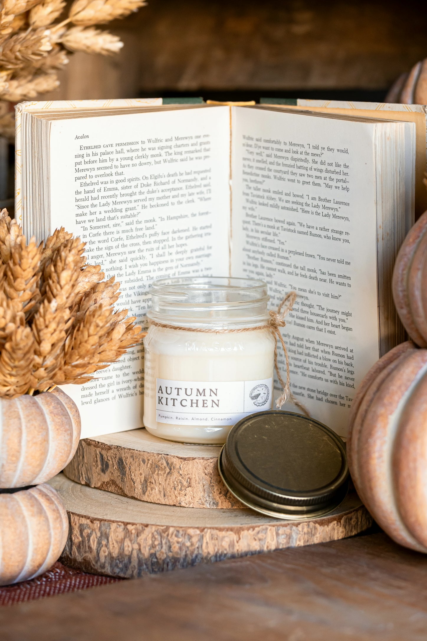 Autumn Kitchen Mason Jar Candle The Little Burlap Barn