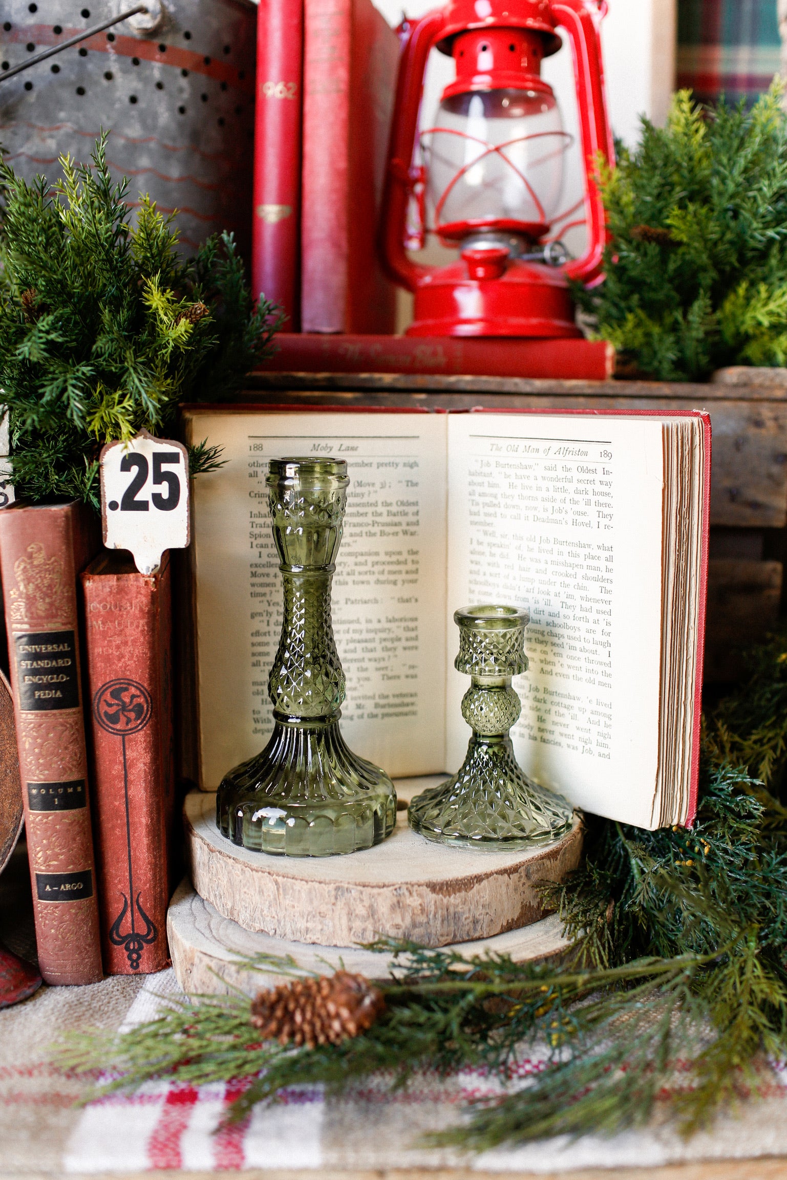 Forest Green Candlestick