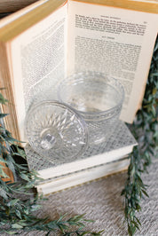 Vintage Ornate Cut Glass Candy Dish
