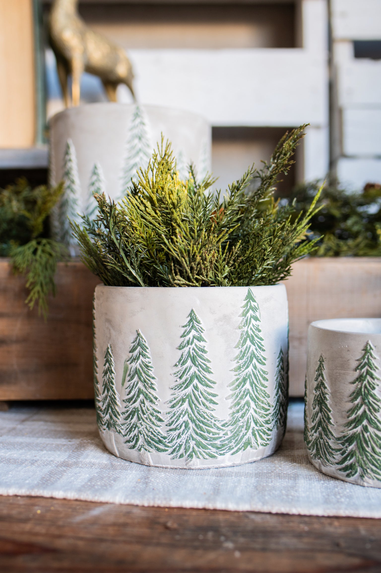 Concrete Tree Farm Pot